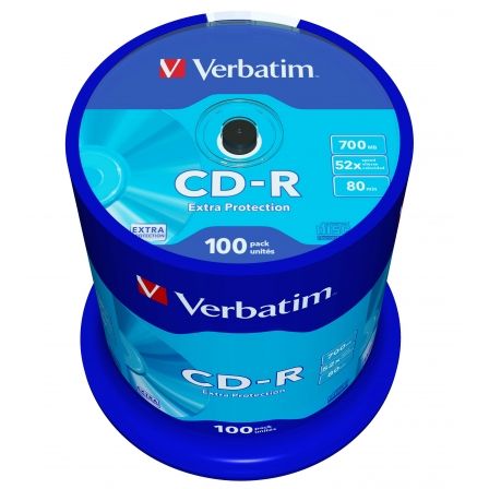 Verbatim CD-R Datalife Extra Protection 700MB 52x (100 unidades) Verbatim CD-R Datalife Extra Protection 700MB 52x (100 unidades)